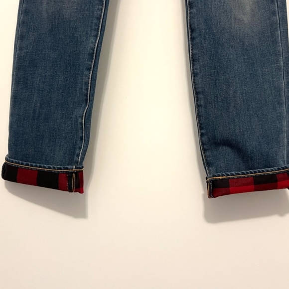 Levi's 511 Men's Plaid Slim Fit Denim Performance Jeans Plaid Lining 31W 32L - Picture 2 of 16